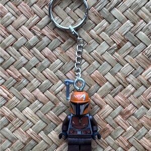 LEGO Mandalorian Keychain - Orange and Black